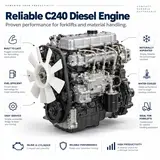 C240 Diesel Engine for Forklift (35.4 kW, 4-Cylinder)