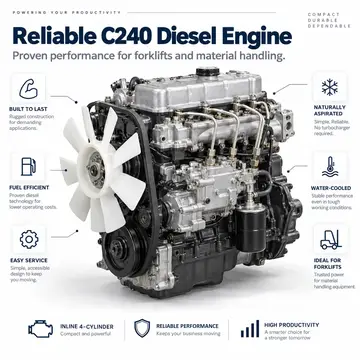 C240 Diesel Engine for Forklift (35.4 kW, 4-Cylinder)