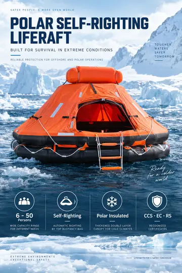 Polar Self-Righting Inflatable Liferaft ASR+P Series (6–50 Persons)
