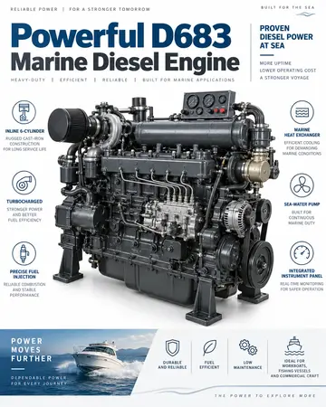 SDEC D683 Marine Diesel Engine (320 HP)