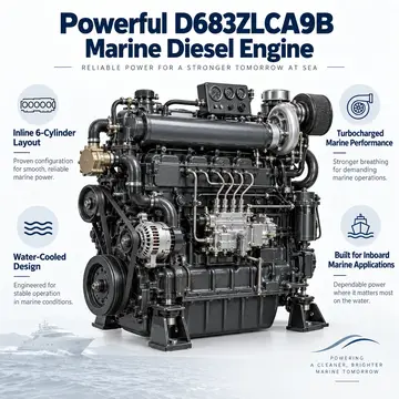 SDEC D683ZLCA9B Marine Diesel Engine (264 kW)
