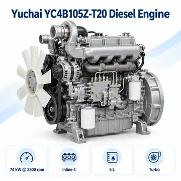 Yuchai YC4B105Z-T20 Diesel Engine — 74 kW