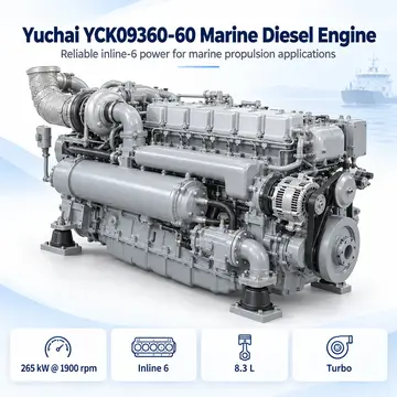 Yuchai YCK09360-60 Marine Diesel Engine — 265 kW